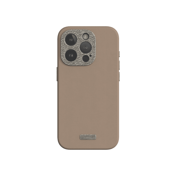 Moshi iPhone 15 Pro Deksel Napa MagSafe Woodsmoke Brown
