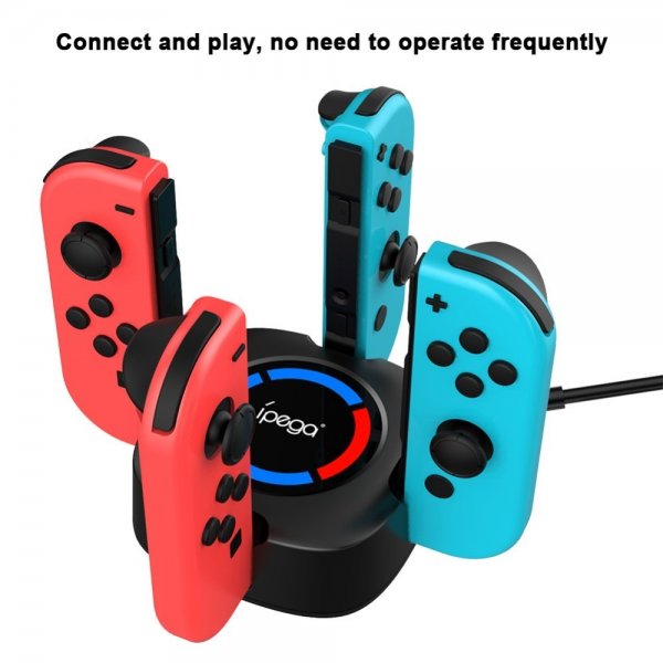Ipega Nintendo Switch Joy Con 4 i 1 ladestasjon