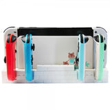 Nintendo Switch laderstasjon for Joy Cons med spilloppbevaring hvit