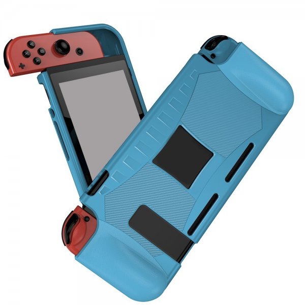 Nintendo Switch etui karbonfiber mønster blå