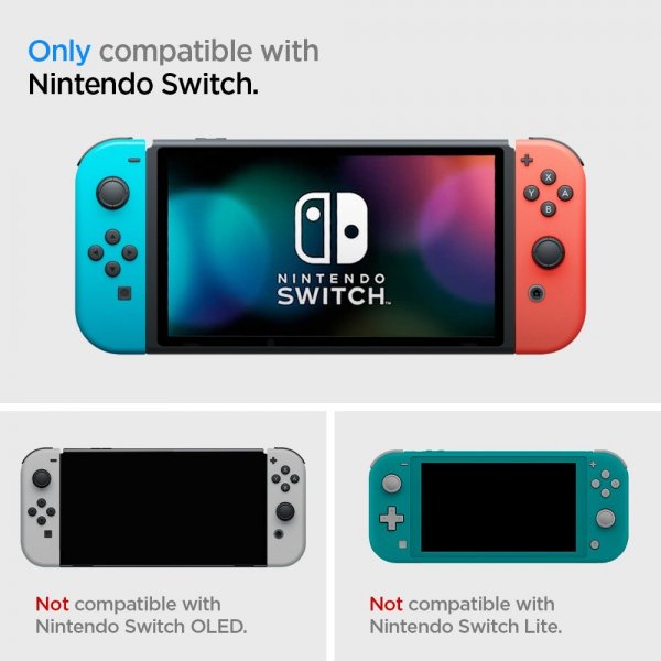 Spigen Nintendo Switch Deksel Rugged Armor Matte Black