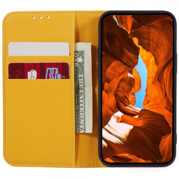 Nokia G42 Etui med Kortlomme flipp Gul