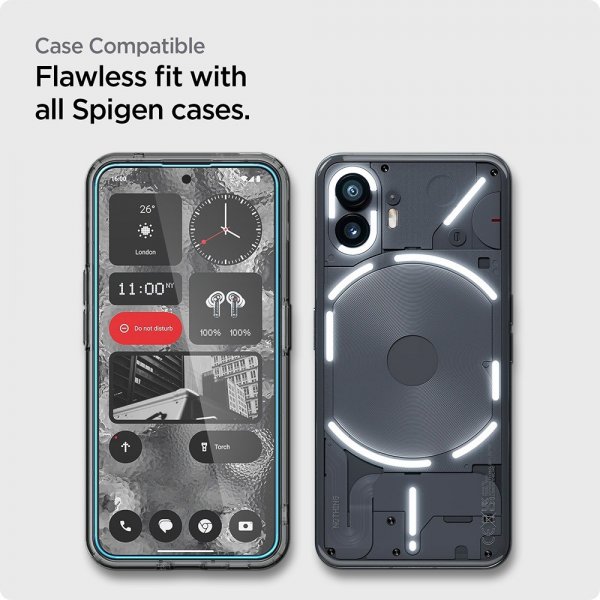 Spigen Nothing Phone (2) Skjermbeskytter GLAS.tR ALIGNmaster 2-pakning