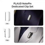 Plaud NotePin klemme og magnetisk stift Lunar Silver