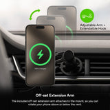 Mophie Mobilholder til bil Snap+ Wireless Charging Vent Mount MagSafe