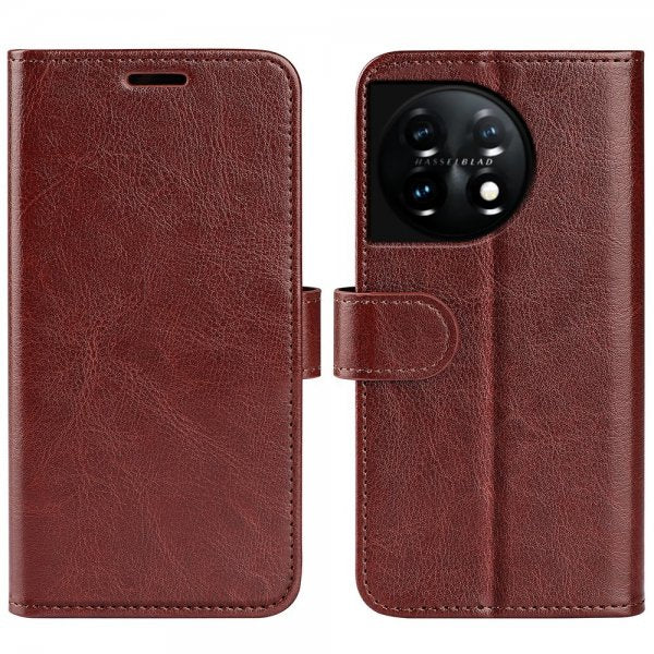 OnePlus 11 Etui Skinntekstur Brun