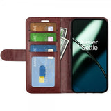 OnePlus 11 Etui Skinntekstur Brun