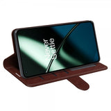 OnePlus 11 Etui Skinntekstur Brun