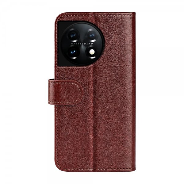 OnePlus 11 Etui Skinntekstur Brun