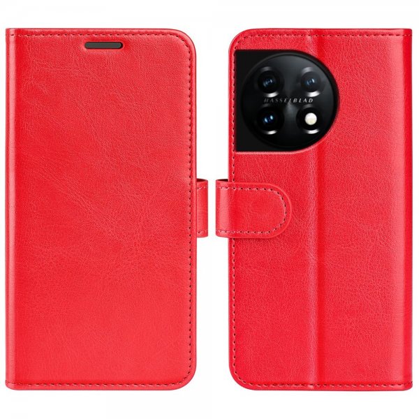 OnePlus 11 Etui Skinntekstur Rød