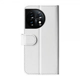 OnePlus 11 Etui Skinntekstur Hvit