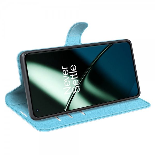 OnePlus 11 Etui Litchi Blå