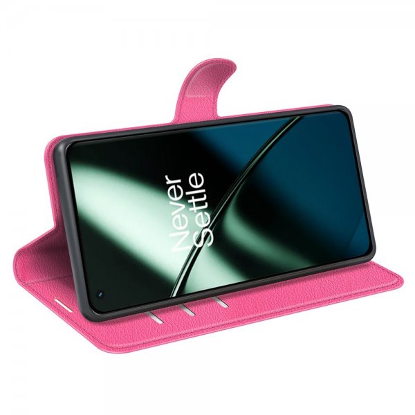 OnePlus 11 Etui Litchi Magenta
