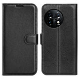 OnePlus 11 Etui Litchi Svart