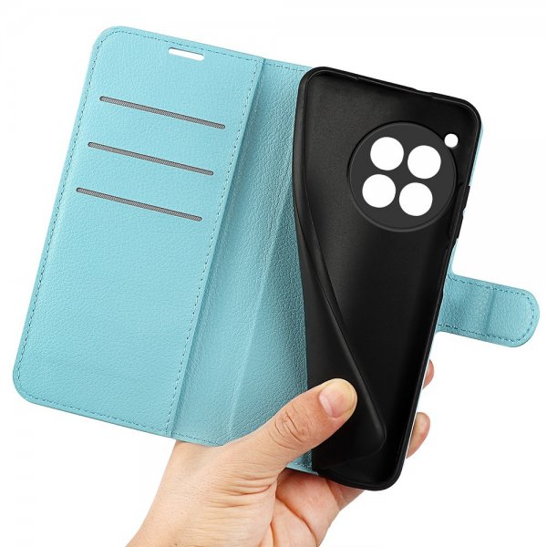 OnePlus 12 Etui Litchi Blå