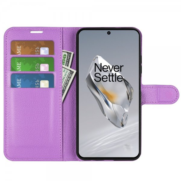 OnePlus 12 Etui Litchi Lilla