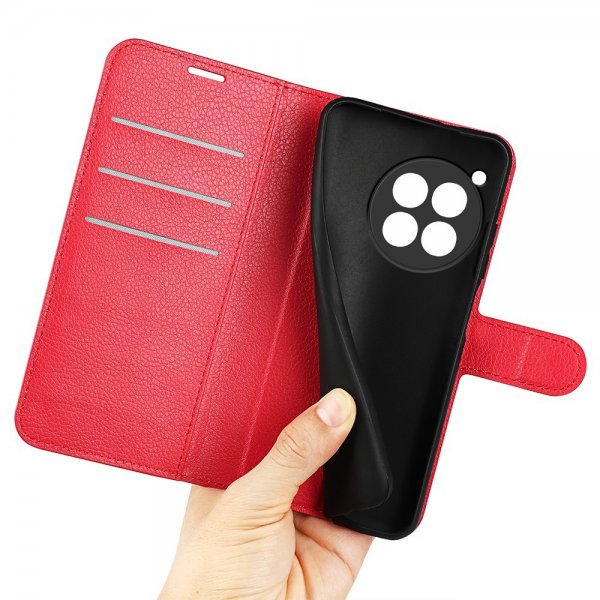 OnePlus 12 Etui Litchi Rød