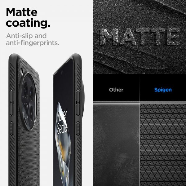 Spigen OnePlus 12 Deksel Liquid Air Matte Black