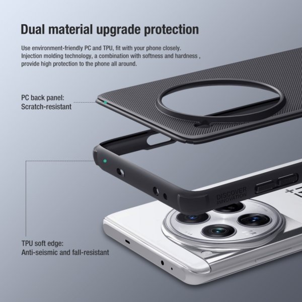 Nillkin OnePlus 12 Deksel Super Frosted Shield Pro Blå