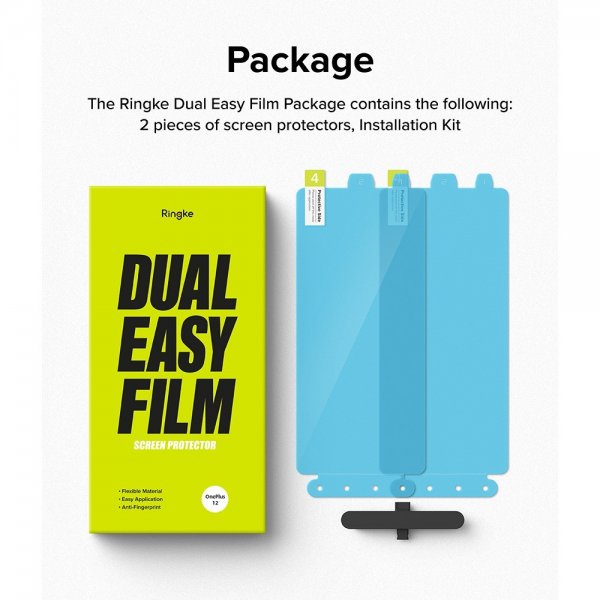 Ringke OnePlus 12 Skjermbeskytter Dual Easy Film 2-pakning