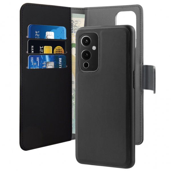 Puro OnePlus 9 Etui Wallet Detachable 2 in 1 Avtakbart Deksel Svart