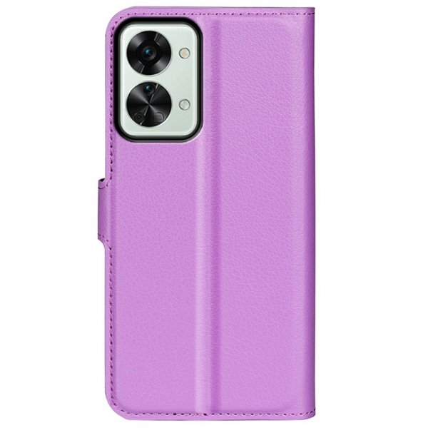 OnePlus Nord 2T Etui Litchi Lilla