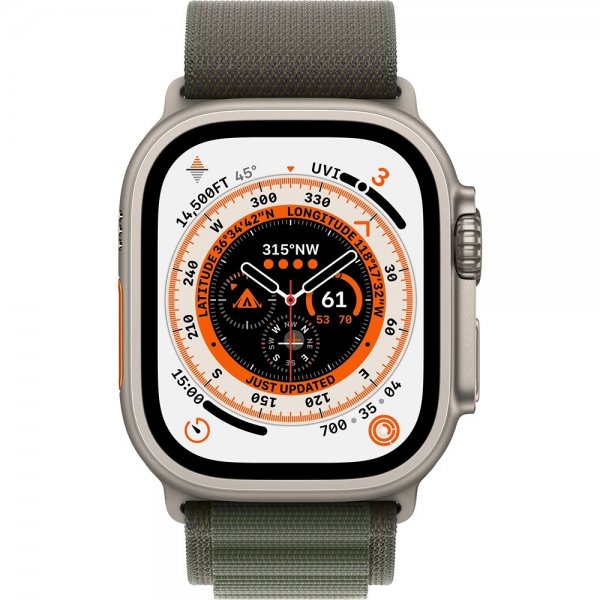 Apple Original Apple Watch Ultra 49mm Armbånd Alpine Loop Large Grønn
