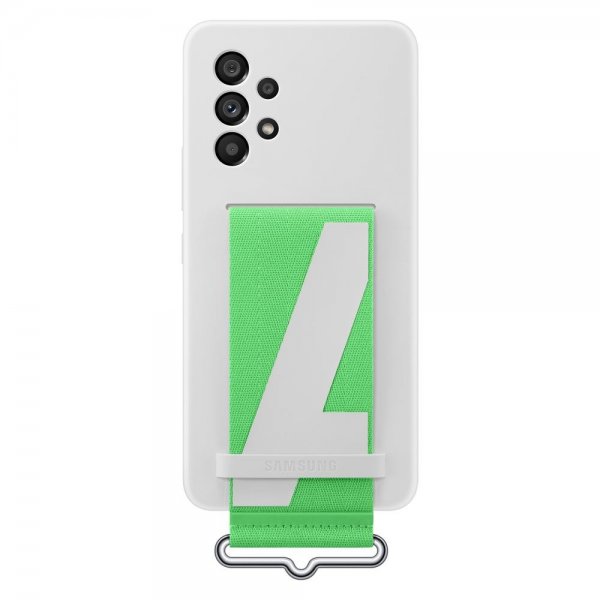 Samsung Original Galaxy A53 5G Deksel Silicone Cover with Strap Hvit