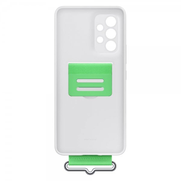 Samsung Original Galaxy A53 5G Deksel Silicone Cover with Strap Hvit