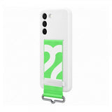 Samsung Original Galaxy S22 Plus Deksel Silicone Cover with Strap Hvit