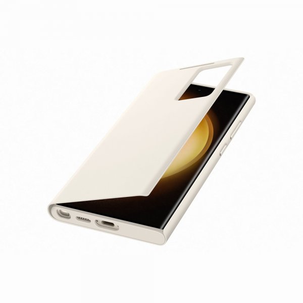 Samsung Original Galaxy S23 Ultra Etui Smart View Wallet Case Cream