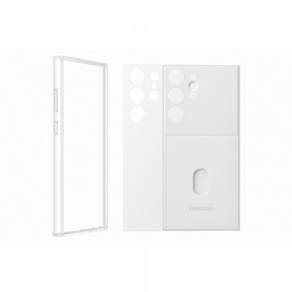 Samsung Original Galaxy S23 Ultra Deksel Frame Case Hvit