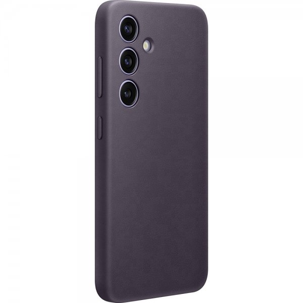 Samsung Galaxy S24 Plus Deksel Vegan Leather Case Dark Violet