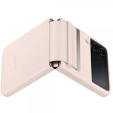 Samsung Original Galaxy Z Flip 4 Deksel Flap Leather Cover Peach