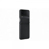 Samsung Original Galaxy Z Flip 4 Deksel Flap Leather Cover Svart
