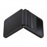 Samsung Original Galaxy Z Flip 4 Deksel Flap Leather Cover Svart