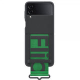 Samsung Original Galaxy Z Flip 4 Deksel Silicone Cover with Strap Svart