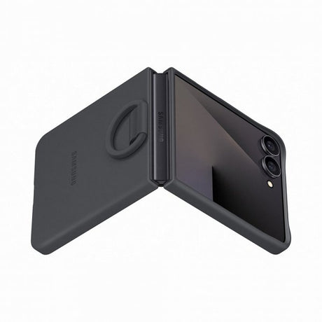 Samsung Original Galaxy Z Flip 7 Deksel Ring Case Silicone Svart