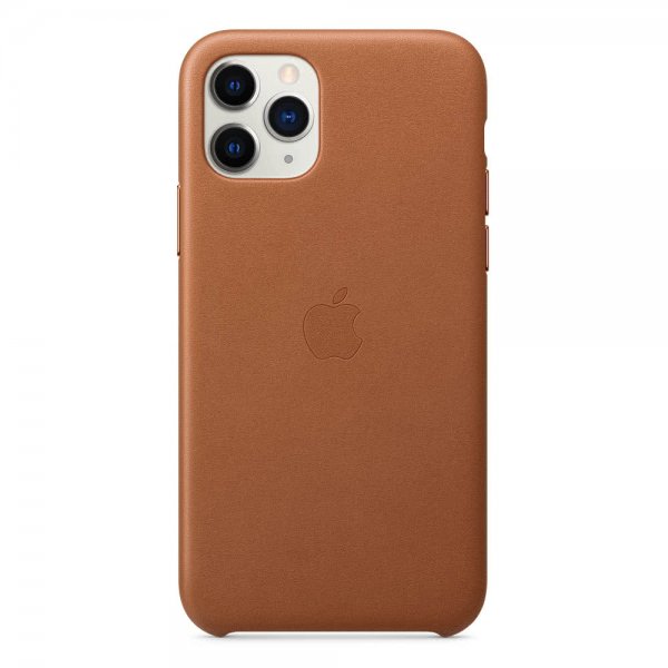 Apple Original iPhone 11 Pro Deksel Leather Case Saddle Brun