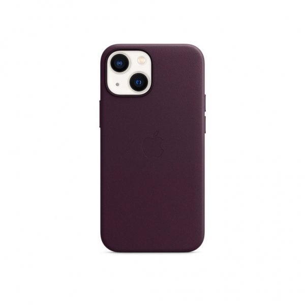 Apple Original iPhone 13 Mini Deksel Leather Case MagSafe Dark Cherry