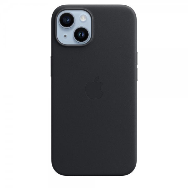 Apple Original iPhone 14 Plus Deksel Lær MagSafe Midnatt