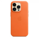 Apple Original iPhone 14 Pro Max Deksel Leather Case MagSafe Oraneje