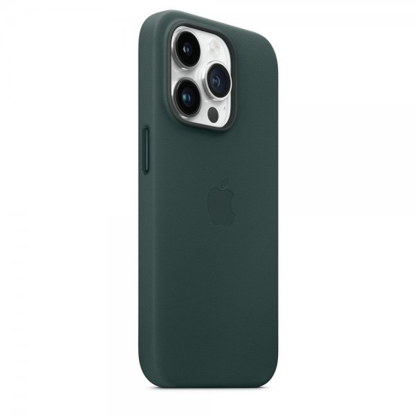Apple Original iPhone 14 Pro Max Deksel Leather Case MagSafe Skoggrønn