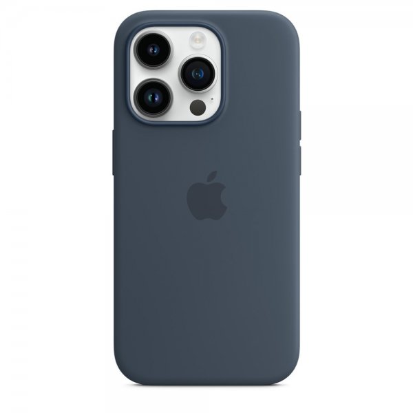 Apple Original iPhone 14 Pro Max Deksel Silikon MagSafe Storm Blue