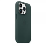 Apple Original iPhone 14 Pro Deksel Leather Case MagSafe Skoggrønn