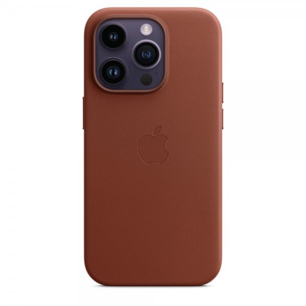 Apple Original iPhone 14 Pro Deksel Leather Case MagSafe Umber