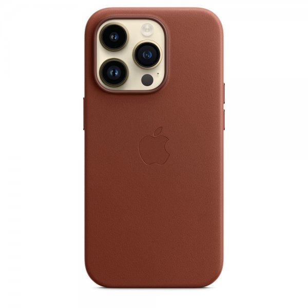 Apple Original iPhone 14 Pro Deksel Leather Case MagSafe Umber