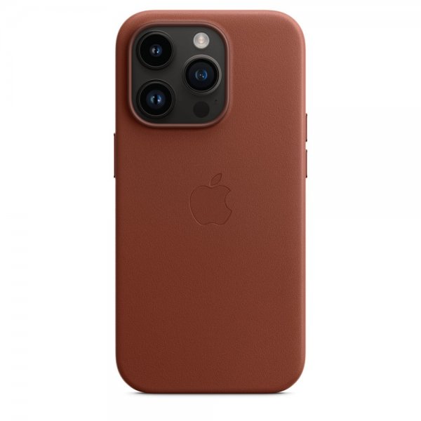 Apple Original iPhone 14 Pro Deksel Leather Case MagSafe Umber