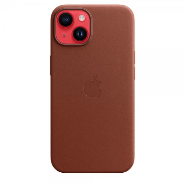 Apple Original iPhone 14 Deksel Lær MagSafe Umbra
