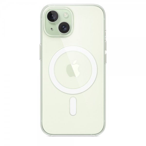 Apple Original iPhone 15 Plus Deksel Klar MagSafe Klar